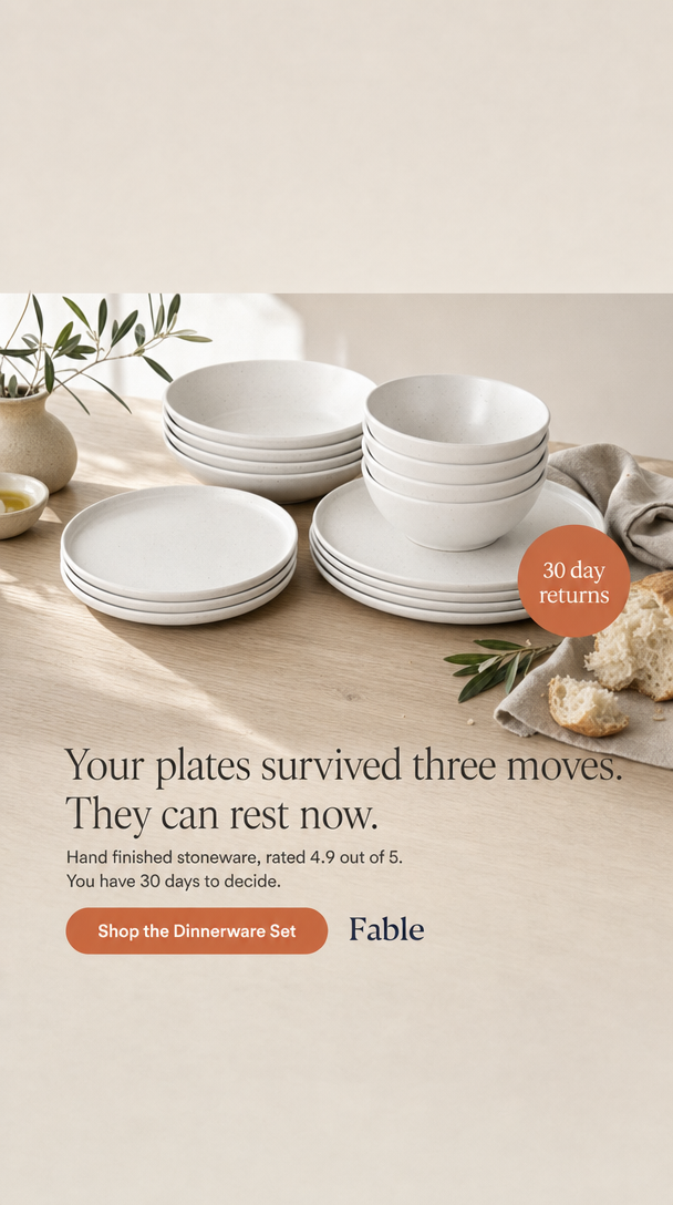 01. Your plates survived three moves